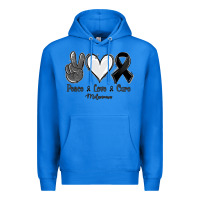 True Royal Peace love cure Melanoma Cancer Premium Hoodie - NancyCooperArtShop