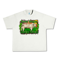 Pistachio Thick Thighs Lucky Vibes Charolais Bull Urban Heavy Tee - RanaPortraitStore