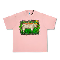 Salmon Thick Thighs Lucky Vibes Charolais Bull Urban Heavy Tee - RanaPortraitStore