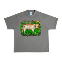 Tornado Thick Thighs Lucky Vibes Charolais Bull Urban Heavy Tee - RanaPortraitStore