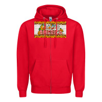 Red god bless america sunflower license plate Zipper Hoodie - HRA Design Shop