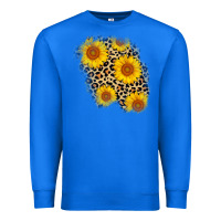 True Royal leopard sunflower patch Premium Sweatshirt - AdoDesignShop