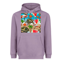Lavender tortoise watermelon beach seamless pattern Heavyweight Hoodie - BundleAndBundleShop