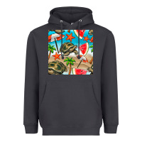 Smoke tortoise watermelon beach seamless pattern Heavyweight Hoodie - BundleAndBundleShop