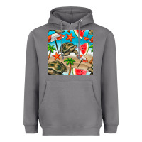 Storm tortoise watermelon beach seamless pattern Heavyweight Hoodie - BundleAndBundleShop