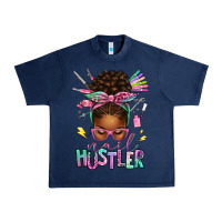 Navy nail hustler afro messy bun Urban Heavy Tee - texasbilliewilder