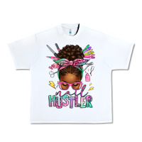 White nail hustler afro messy bun Urban Heavy Tee - texasbilliewilder