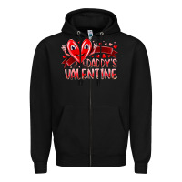 Black daddy is valentine Zipper Hoodie - RacoonDesign