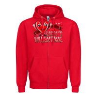 Red daddy is valentine Zipper Hoodie - RacoonDesign