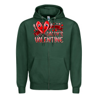 Sports Green daddy is valentine Zipper Hoodie - RacoonDesign