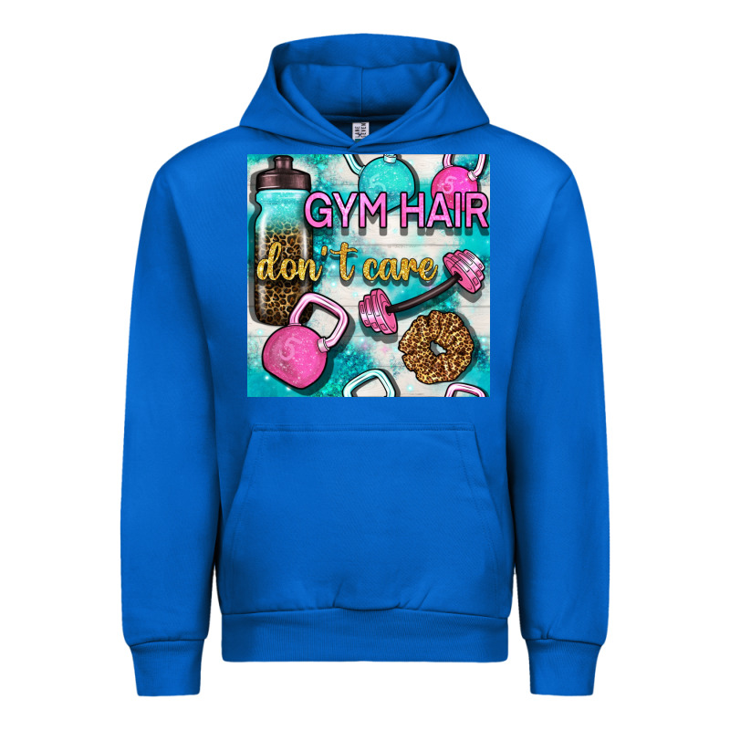 Gym Hair Don't Care Clasp And Water Bottle With Glitter Seamless Patte Urban Hoodie by BundleAndBundleShop | Teevron