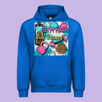 Gym Hair Don't Care Clasp And Water Bottle With Glitter Seamless Patte Urban Hoodie Designed By Bundleandbundleshop