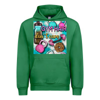 Emerald gym hair don't care clasp and water bottle with glitter seamless patte Urban Hoodie - BundleAndBundleShop