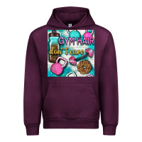 Mauve Wine gym hair don't care clasp and water bottle with glitter seamless patte Urban Hoodie - BundleAndBundleShop