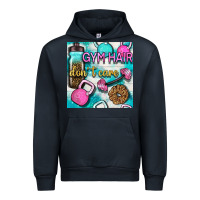 Navy gym hair don't care clasp and water bottle with glitter seamless patte Urban Hoodie - BundleAndBundleShop