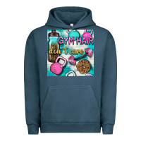 Pigment Midnight Navy gym hair don't care clasp and water bottle with glitter seamless patte Urban Hoodie - BundleAndBundleShop