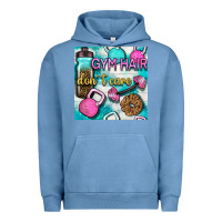 Pigment Pebble Blue gym hair don't care clasp and water bottle with glitter seamless patte Urban Hoodie - BundleAndBundleShop