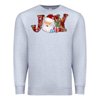 Heather Grey joy christmas santa Premium Sweatshirt - AdoDesignShop