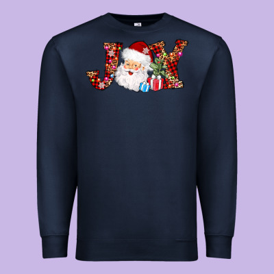 Joy Christmas Santa Premium Sweatshirt Designed By Adodesignshop