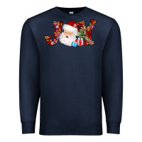 Navy joy christmas santa Premium Sweatshirt - AdoDesignShop