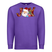 Purple joy christmas santa Premium Sweatshirt - AdoDesignShop