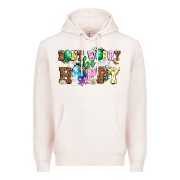 Pale Pink Don't worry be hoppy Premium Hoodie - NancyCooperArtShop