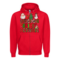Red christmas spirit activate Zipper Hoodie - FaDigitalArtStudio