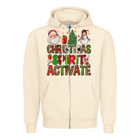 Sandshell christmas spirit activate Zipper Hoodie - FaDigitalArtStudio