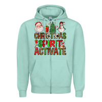 Seafoam christmas spirit activate Zipper Hoodie - FaDigitalArtStudio
