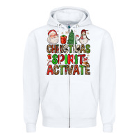 White christmas spirit activate Zipper Hoodie - FaDigitalArtStudio