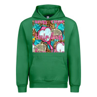 Emerald hair boss and hand mirror with money and leopard seamless pattern bbs Urban Hoodie - BundleAndBundleShop