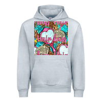 Heather Grey hair boss and hand mirror with money and leopard seamless pattern bbs Urban Hoodie - BundleAndBundleShop
