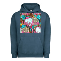 Pigment Midnight Navy hair boss and hand mirror with money and leopard seamless pattern bbs Urban Hoodie - BundleAndBundleShop