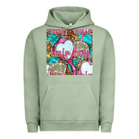 Pigment Oil Green hair boss and hand mirror with money and leopard seamless pattern bbs Urban Hoodie - BundleAndBundleShop