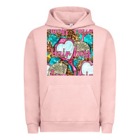 Pigment Salmon hair boss and hand mirror with money and leopard seamless pattern bbs Urban Hoodie - BundleAndBundleShop