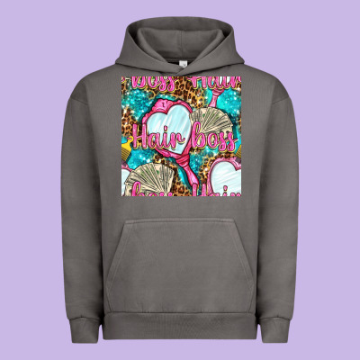 Hair Boss And Hand Mirror With Money And Leopard Seamless Pattern Bbs Urban Hoodie Designed By Bundleandbundleshop