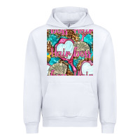 White hair boss and hand mirror with money and leopard seamless pattern bbs Urban Hoodie - BundleAndBundleShop