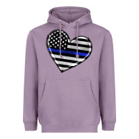 Lavender american thin blue line flag Heavyweight Hoodie - Artiststas