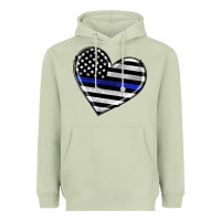 Matcha american thin blue line flag Heavyweight Hoodie - Artiststas