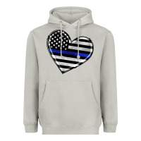 Moon Dust american thin blue line flag Heavyweight Hoodie - Artiststas
