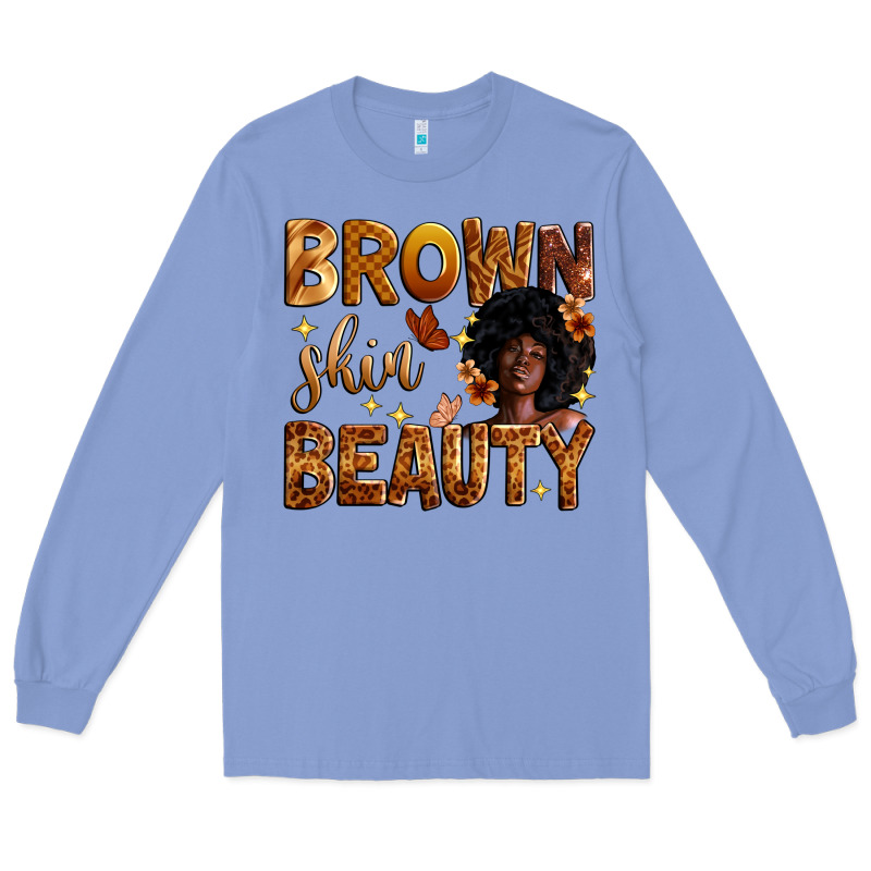 Brown Skin Beauty Long Sleeve Tee by Zillion Design Studio | Teevron