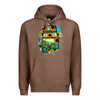 Chestnut Alabama Map Sunflower Cactus Serape Premium Hoodie - RanaPortraitStore