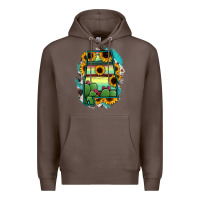 Coffee Alabama Map Sunflower Cactus Serape Premium Hoodie - RanaPortraitStore
