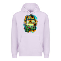 Lilac Alabama Map Sunflower Cactus Serape Premium Hoodie - RanaPortraitStore