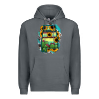 Rock Alabama Map Sunflower Cactus Serape Premium Hoodie - RanaPortraitStore