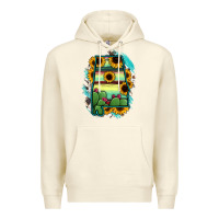 Sandshell Alabama Map Sunflower Cactus Serape Premium Hoodie - RanaPortraitStore