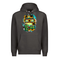Smoke Alabama Map Sunflower Cactus Serape Premium Hoodie - RanaPortraitStore