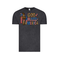 Vintage Black god  bless america with cross Vintage Tee - RanaPortraitStore