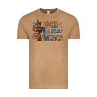 Vintage Camel god  bless america with cross Vintage Tee - RanaPortraitStore