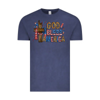 Vintage Denim god  bless america with cross Vintage Tee - RanaPortraitStore